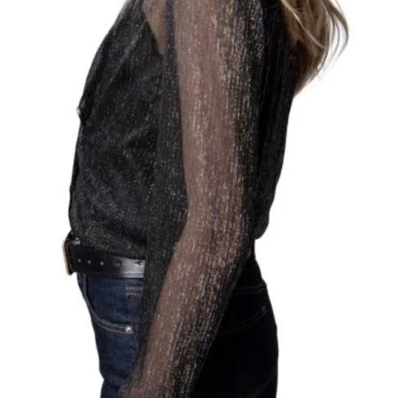 Zadig & Voltaire Lurex Shirt NEW WITH TAGS - Picture 3 of 10